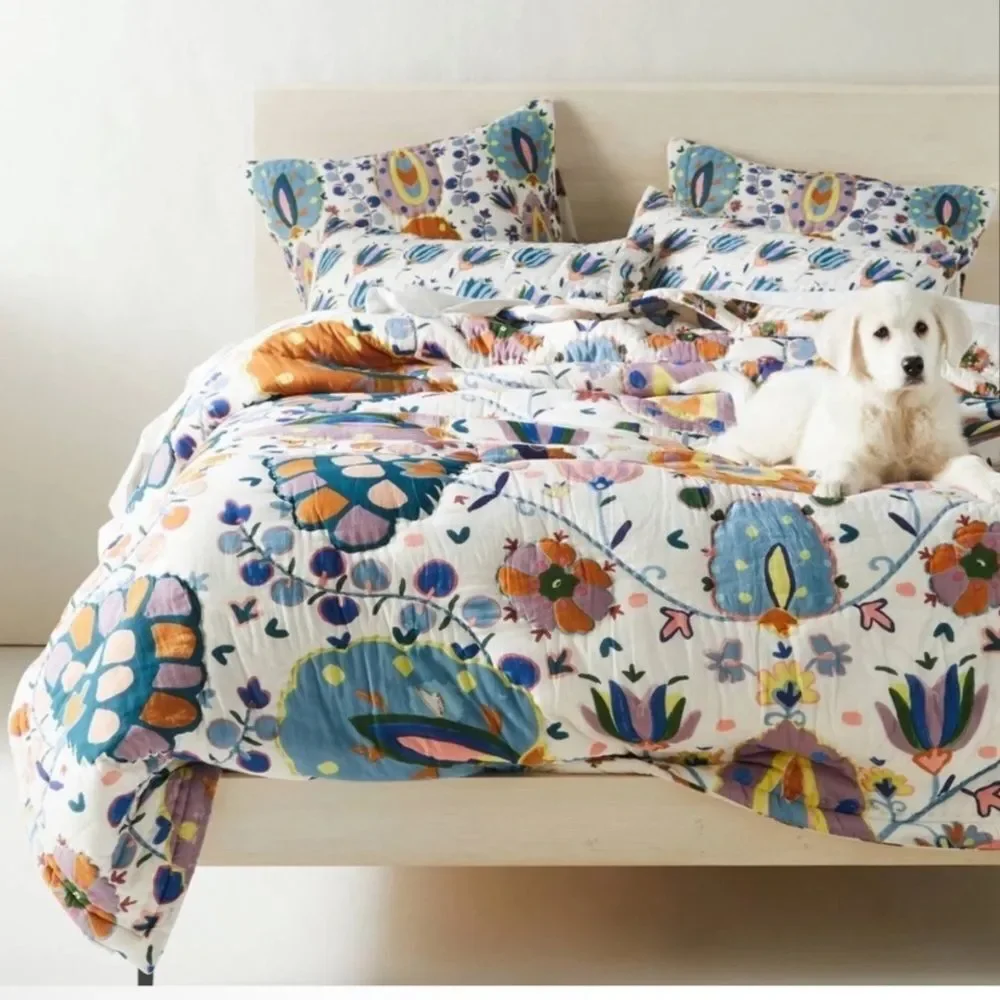 Gertrude Handcrafted Quilt By Anthropologie King Quilt size: 104” x 96”